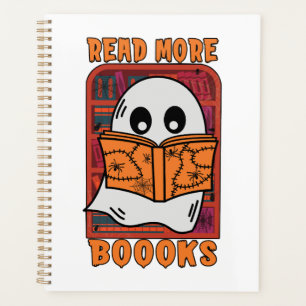 Read More Books Library Ghost Reading Halloween Planner