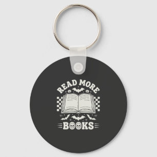 Read More Books Retro Halloween Book Lover Keychain