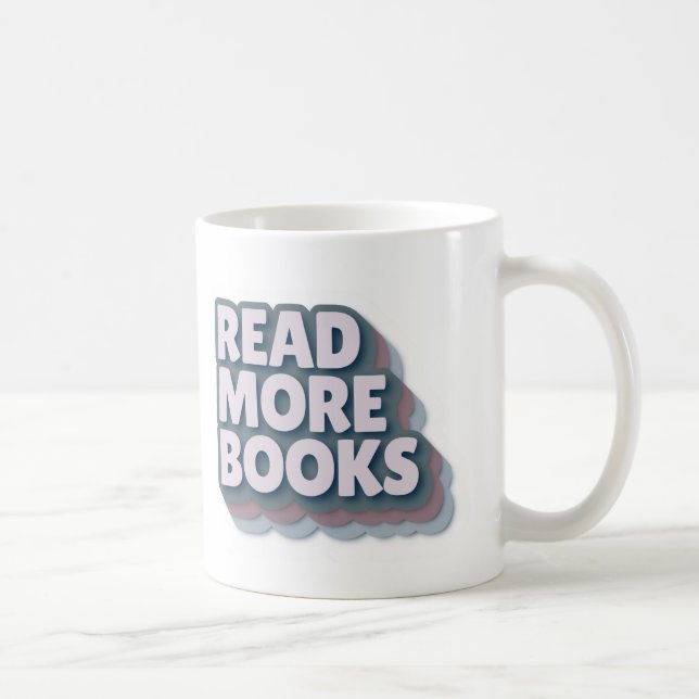 Read More Books Retro Typography Mug (Droite)