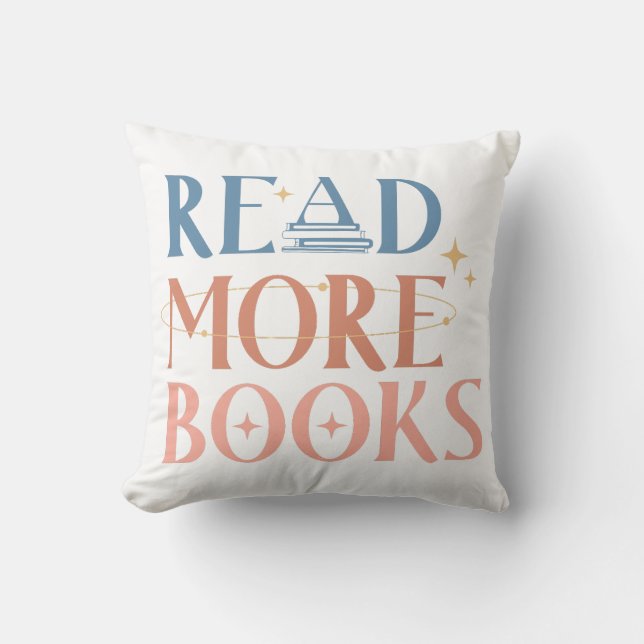 Read More Books Throw Pillow (Front)