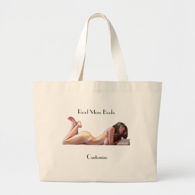 Read More Books Thunder_Cove  Large Tote Bag (Front)