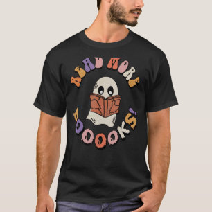 Read More Boooks Ghost Hippie Boo Reading Books Ki T-Shirt