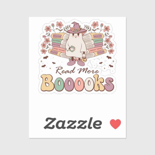 Read more booooks Retro Groovy Halloween (Sheet)