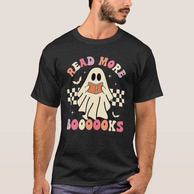 Read More Boooooks Cute Ghost Read More Boooooks H T-Shirt (Front)