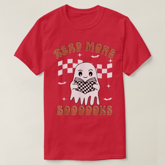Read More Boooooks Cute Ghost Read More Boooooks H T-Shirt (Design Front)