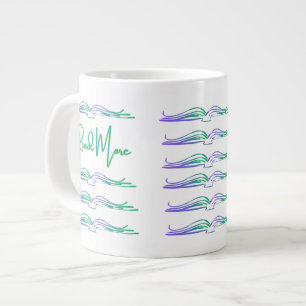 Read More in Green and Blue Large Coffee Mug
