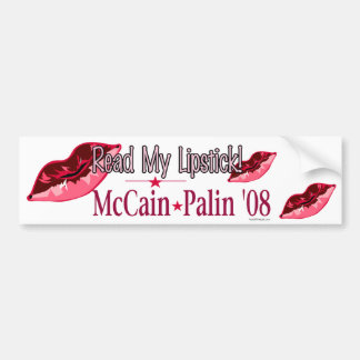 Read My Lipstick Bumper Sticker