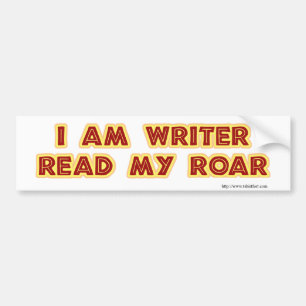 Read My Roar Author Motto Funny Bumper Sticker