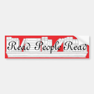 Read  People Read Red Bumper Sticker