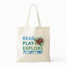 Read • Play • Explore Library Tote Bag for Kids |