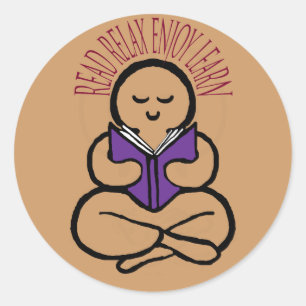 Read Relax Enjoy Learn Classic Round Sticker