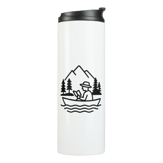 Read & Retreat – Nature Lover Line Thermal Tumbler (Rotated Left)