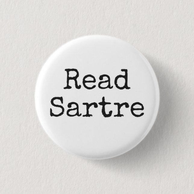 Read Sartre 1 Inch Round Button (Front)