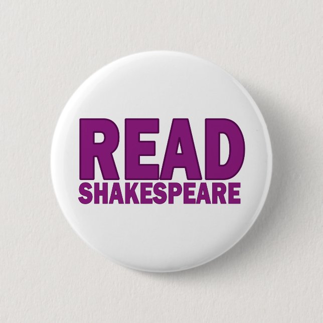Read Shakespeare 2 Inch Round Button (Front)