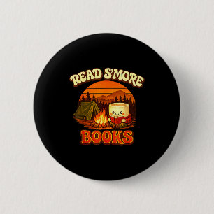 Read s'more books cute campfire reading book lover 2 inch round button