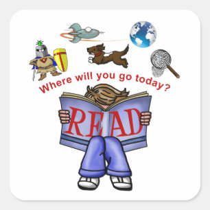 Read Square Sticker