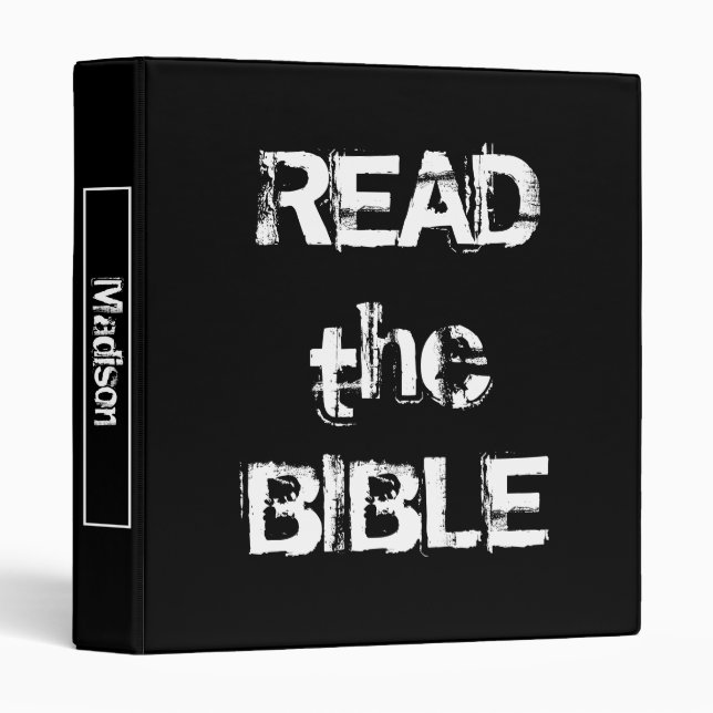 Read The Bible Black and White Binder (Front/Spine)