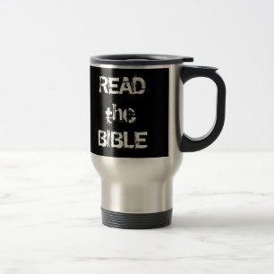 Read The Bible Black Travel Mug