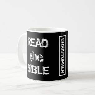 Read The Bible Black & White Coffee Mug