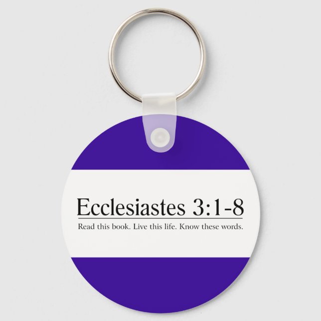 Read the Bible Ecclesiastes 3:1-8 Keychain (Front)