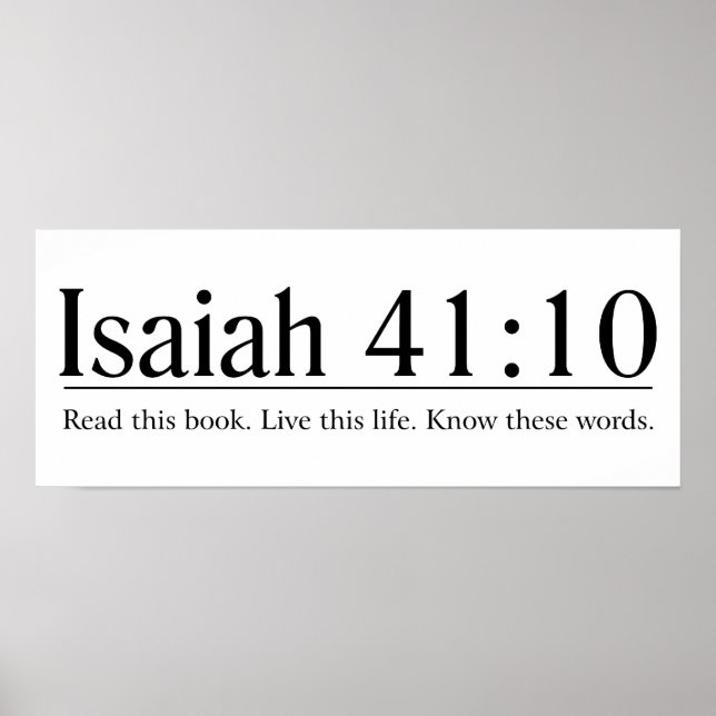 Read the Bible Isaiah 41:10 Poster (Front)