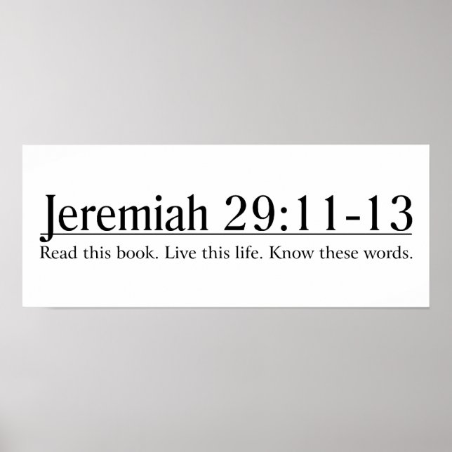 Read the Bible Jeremiah 29:11-13 Poster (Front)