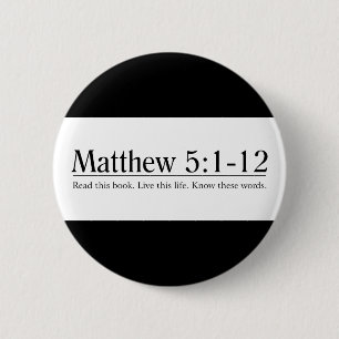 Read the Bible Matthew 5:1-12 2 Inch Round Button