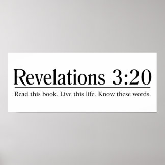 Read the Bible Revelations 3:20 Poster