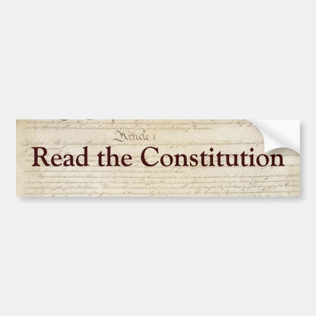 Read the Constitution Bumper Sticker (Front)