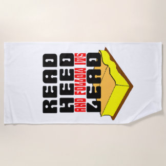 Read the holy bible and follow its lead beach towel