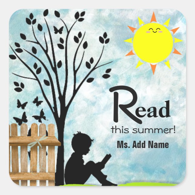 Read This Summer Customized Teacher Stickers (Front)