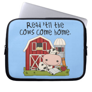 Read 'til The Cows Come Home Laptop Sleeve