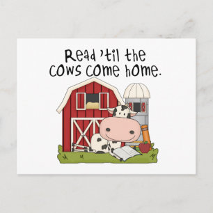 Read 'til The Cows Come Home Postcard