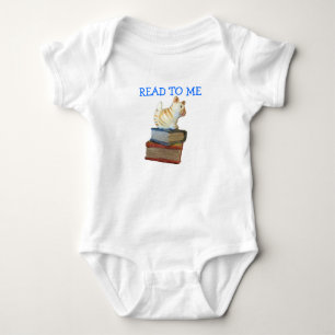 Read To Me Kitty On Books Baby Bodysuit