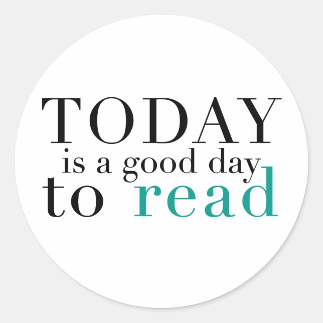 Read today classic round sticker (Front)