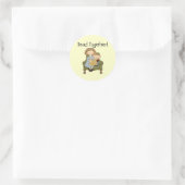Read Together Mom and Boy Tshirts and Gifts Classic Round Sticker (Bag)