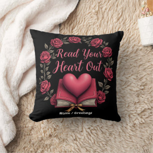 Read Your Heart Out A Haven for Book Lovers Throw Pillow