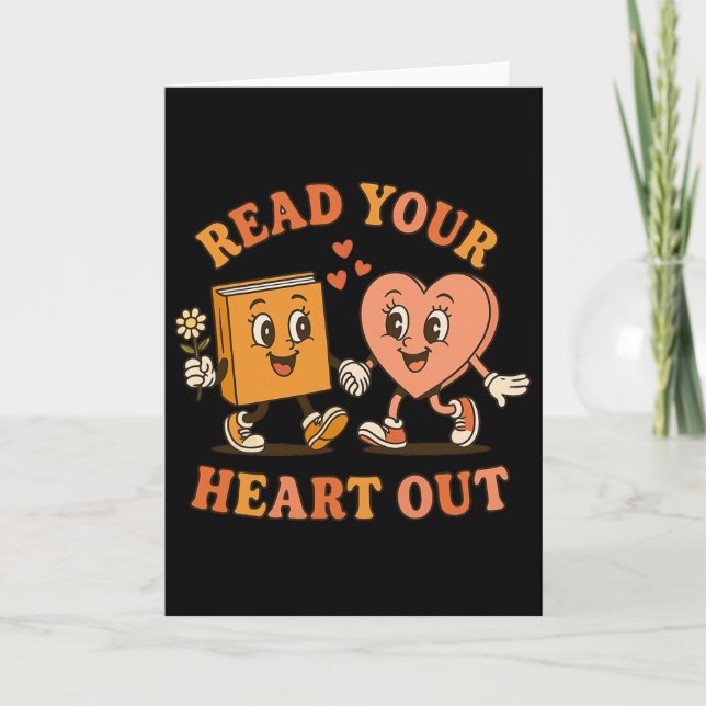 Read Your Heart Out Teacher Valentines Reading Boo Card (Front)