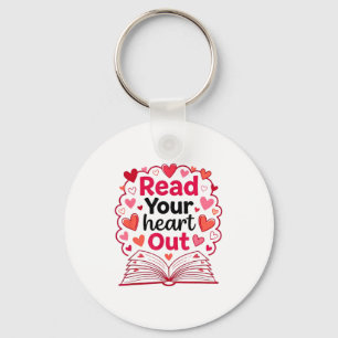 Read Your Heart Out Teacher Valentines Reading Boo Keychain