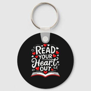 Read Your Heart Out Valentines Day Book And Readin Keychain