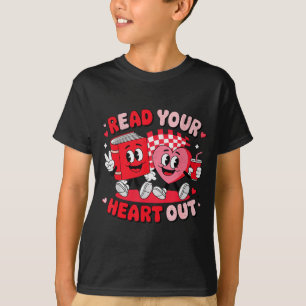Read Your Heart Out Valentine's Day Retro Teacher  T-Shirt