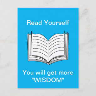 Read Yourself Inspirational Quote Postcard