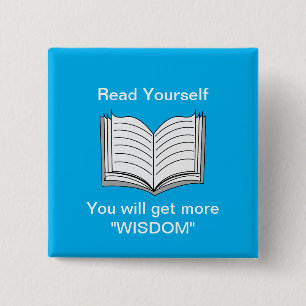 Read Yourself Inspirational Read 2 Inch Square Button