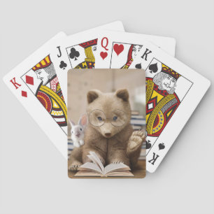 Reader Gift Bear And Rabbit Read Books Playing Cards