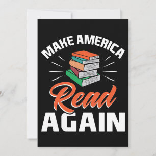 Reader Gift Make America Read Again Thank You Card