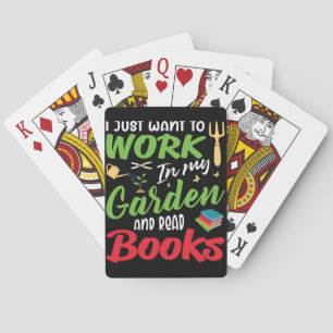 Reader Gift Read Books In My Garden Playing Cards