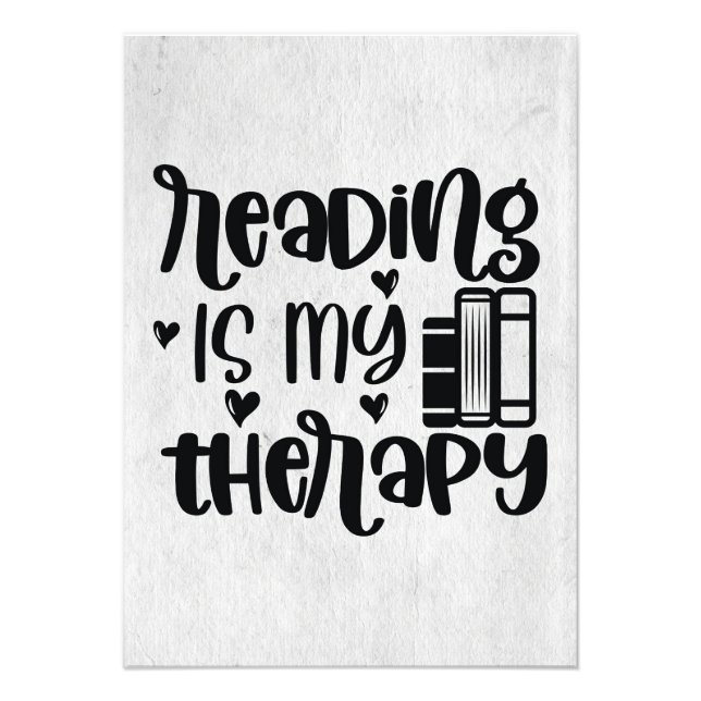 Reader Gift Reading Is My Therapy Photo Print (Front)