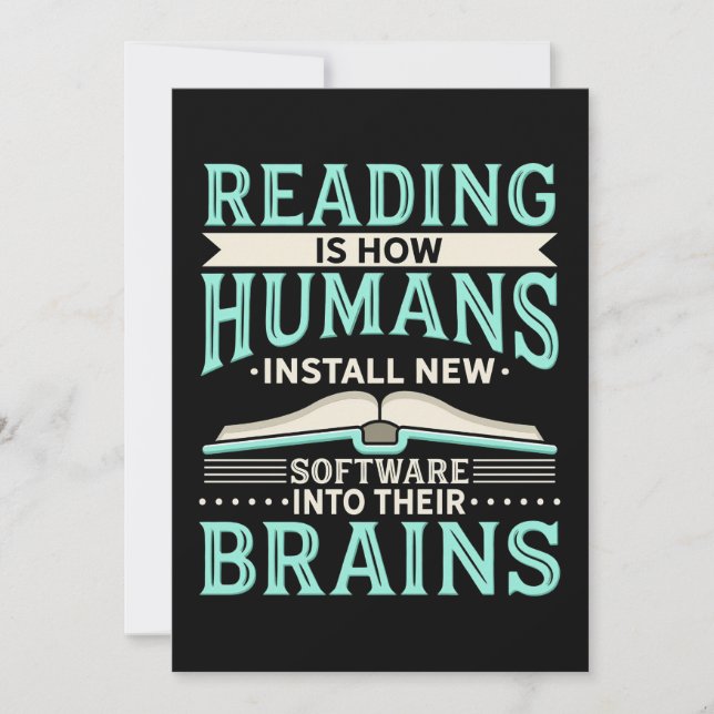 Reader Gift Reading New Brain Thank You Card (Front)