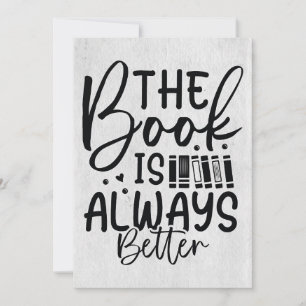 Reader Gift The Book Is Always Better Thank You Card