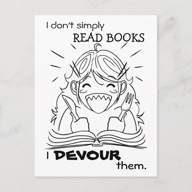 Reader Girl Eats Postcard (Front)